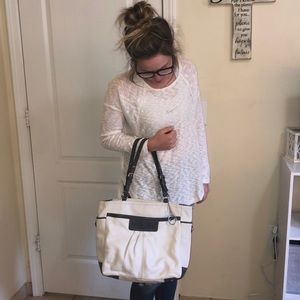 Cream/White Coach bag